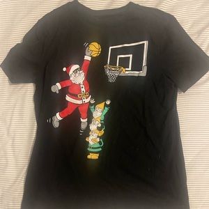 Boys Small T Shirt “Santa Dunking”